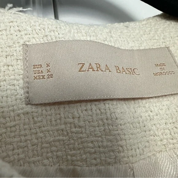 Zara Cream Jacket Size Medium - Picture 4 of 7